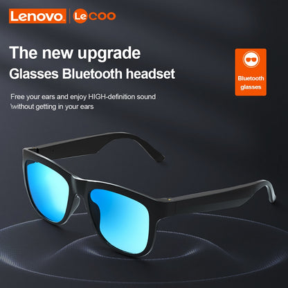 Gafas inteligentes Lenovo Lecoo, auriculares inalámbricos con Bluetooth 5,0, gafas de sol para deportes al aire libre, auriculares para llamar, música