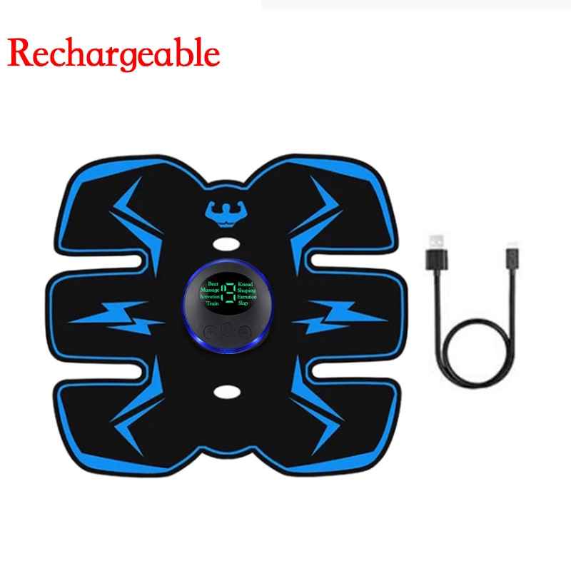 Control remoto EMS estimulador muscular inteligente eléctrico Fitness entrenamiento Abdominal pegatinas para pérdida de peso masajeador adelgazante corporal