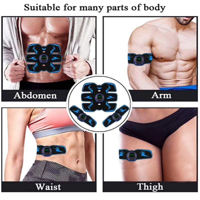 Control remoto EMS estimulador muscular inteligente eléctrico Fitness entrenamiento Abdominal pegatinas para pérdida de peso masajeador adelgazante corporal