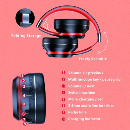 Auriculares Lenovo HD200 con Bluetooth, auriculares inalámbricos plegables para ordenador con cancelación de ruido, auriculares estéreo HIFI para juegos