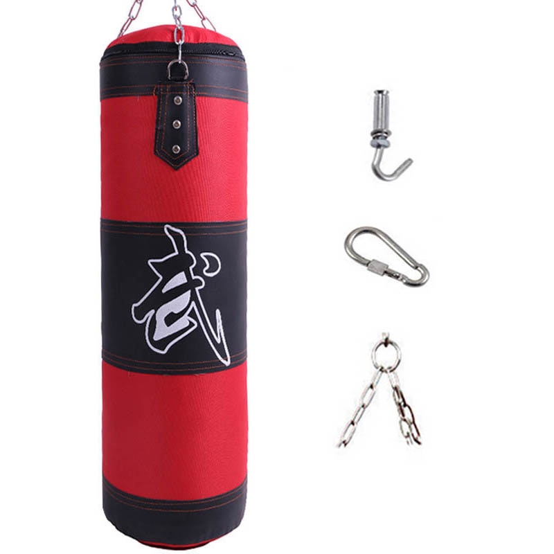 Saco de arena para perforar, saco de boxeo pesado duradero con gancho de cadena de Metal, mosquetón, gancho de entrenamiento físico, patada, lucha, Karate, Taekwondo